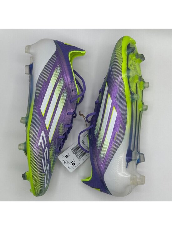 Men’s Adidas F50 Elite FG Firm Ground Soccer Cleats Purple Green Sz 9 JH7615 NEW main image 6